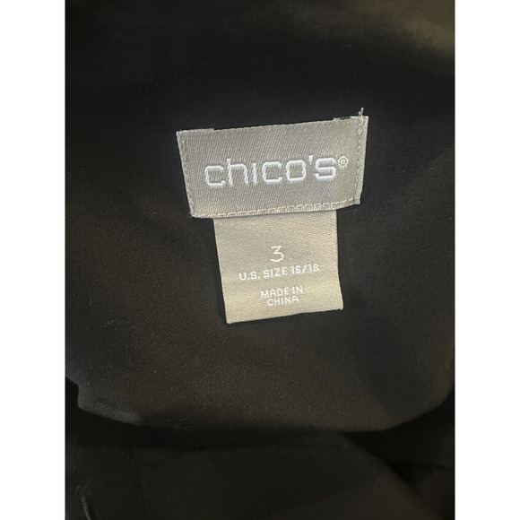 Chico's Contrast Detail Poplin Tunic Top Long Sleeve Button Blouse Size 3 16 18 - Picture 14 of 16